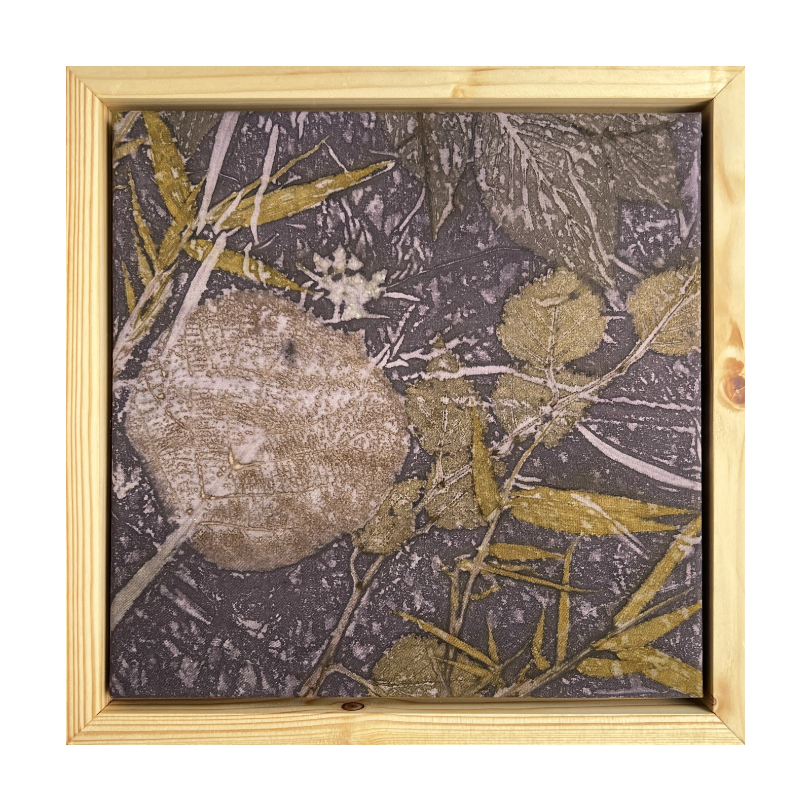Hetk, taimetrükk viskoosil, raamitud pilt 35×35 cm