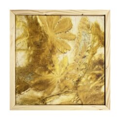 Lupiin, taimetrükk siidil, raamitud pilt 35×35 cm