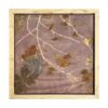 Tasane side I, taimetrükk siidil, raamitud pilt 35×35 cm
